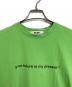 MSGM (エムエスジーエム) ロゴプリントTシャツシャツ　半袖カットソー　Tシャツ　Tee   イタリア製 グリーン サイズ:M：3500円