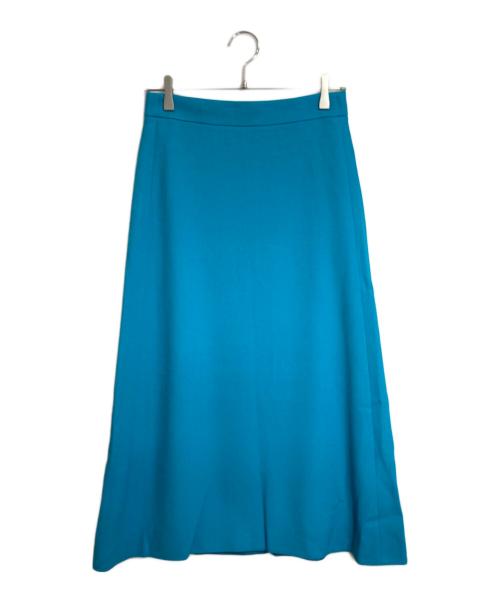 BLAMINK（ブラミンク）BLAMINK (ブラミンク) トラペーズ スカート ロング ウールライク ブルー サイズ:36の古着・服飾アイテム