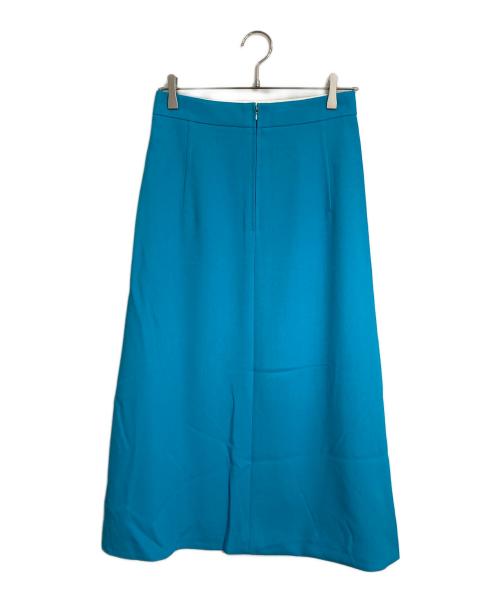 BLAMINK（ブラミンク）BLAMINK (ブラミンク) トラペーズ スカート ロング ウールライク ブルー サイズ:36の古着・服飾アイテム