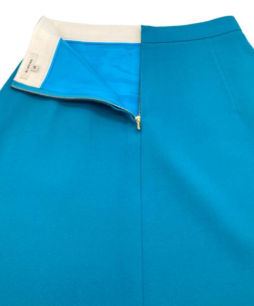 BLAMINK（ブラミンク）BLAMINK (ブラミンク) トラペーズ スカート ロング ウールライク ブルー サイズ:36の古着・服飾アイテム