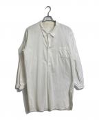 Swedish Armyスウェーデン軍）の古着「【古着】50’Sグランパシャツ　スウェーデン軍　50年代」｜ホワイト