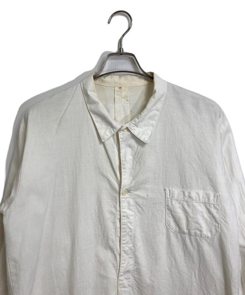Swedish Army（スウェーデン軍）swedish army (スウェーデン軍) 【古着】50’Sグランパシャツ　スウェーデン軍　50年代 ホワイト サイズ:45の古着・服飾アイテム