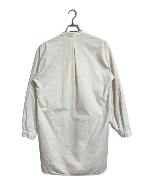 Swedish Army（スウェーデン軍）swedish army (スウェーデン軍) 【古着】50’Sグランパシャツ　スウェーデン軍　50年代 ホワイト サイズ:45の古着・服飾アイテム