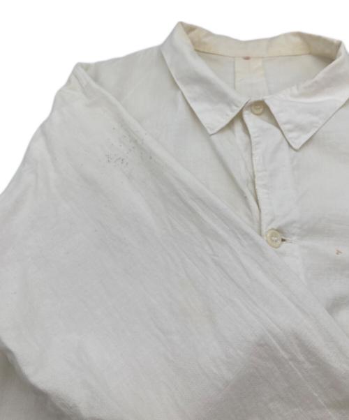 Swedish Army（スウェーデン軍）swedish army (スウェーデン軍) 【古着】50’Sグランパシャツ　スウェーデン軍　50年代 ホワイト サイズ:45の古着・服飾アイテム