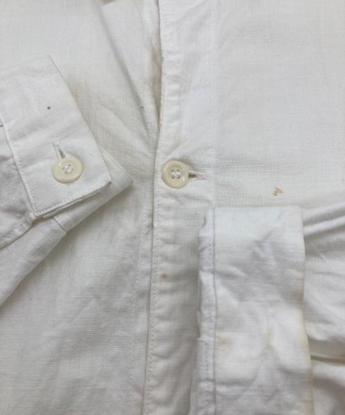 Swedish Army（スウェーデン軍）swedish army (スウェーデン軍) 【古着】50’Sグランパシャツ　スウェーデン軍　50年代 ホワイト サイズ:45の古着・服飾アイテム