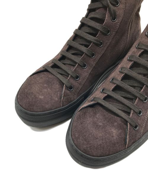 PELLICO SUNNY（ペリーコサニー）PELLICO SUNNY (ペリーコサニー) ハイカットジップスウェードスニーカー　ハイカットスニーカー　スウェードスニーカー ブラウン サイズ:40の古着・服飾アイテム