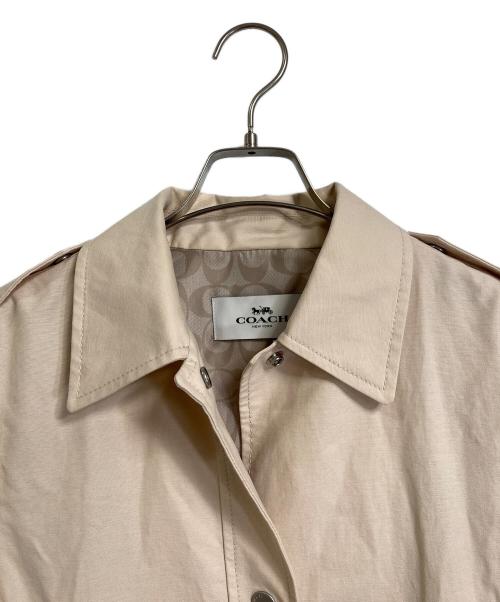 COACH（コーチ）COACH (コーチ) カジュアルミリタリー ジャケット　アウター　ライトアウター アイボリー サイズ:XSの古着・服飾アイテム
