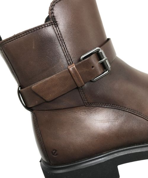 ECCO（エコー）ECCO (エコー) ジョッパーブーツ METROPOLE AMSTERDAM LEATHER JODHPUR BOOTS ショートブーツ　ブラウン ブラウン サイズ:38の古着・服飾アイテム
