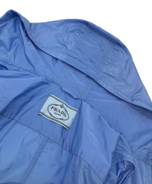 PRADA（プラダ）PRADA (プラダ) 三角プレート付きナイロンジャケット ブルー サイズ:40の古着・服飾アイテム