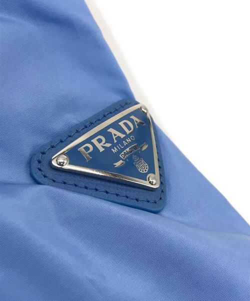 PRADA（プラダ）PRADA (プラダ) 三角プレート付きナイロンジャケット ブルー サイズ:40の古着・服飾アイテム