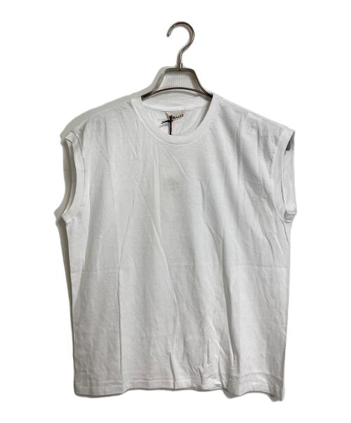 AURALEE（オーラリー）AURALEE (オーラリー) SEAMLESS CREW NECK ノースリーブTee  日本製 ホワイト サイズ:1の古着・服飾アイテム