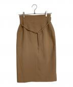 JUSGLITTYジャスグリッティー）の古着「チェーンベルト付スカート」｜ブラウン