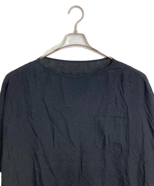 23区（ニジュウサンク）23区 (ニジュウサンク) LIBECO オーバーサイズ ワンピース リネンワンピース   ブラック サイズ:38の古着・服飾アイテム