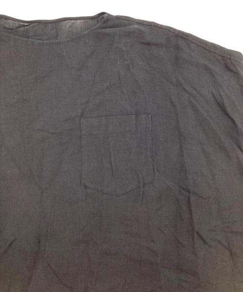 23区（ニジュウサンク）23区 (ニジュウサンク) LIBECO オーバーサイズ ワンピース リネンワンピース   ブラック サイズ:38の古着・服飾アイテム