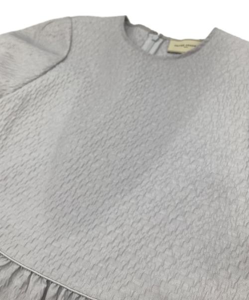 UNITED ARROWS（ユナイテッドアローズ）UNITED ARROWS (ユナイテッドアローズ) エアリージャカード ペプラム 9SL ブラウス グレー サイズ:38の古着・服飾アイテム