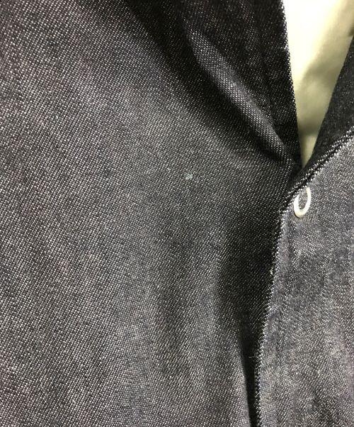 SASSAFRAS（ササフラス）SASSAFRAS (ササフラス) フードデニムジャケット　中綿パーカー　半袖 インディゴ サイズ:Sの古着・服飾アイテム