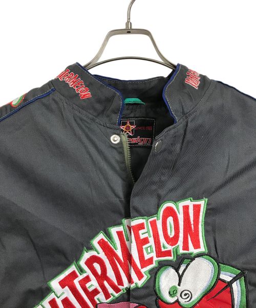 JH Design（ジェイエイチデザイン）JH Design (ジェイエイチデザイン) 【古着】レーシングジャケット　water melon　スイカ グレー サイズ:Lの古着・服飾アイテム