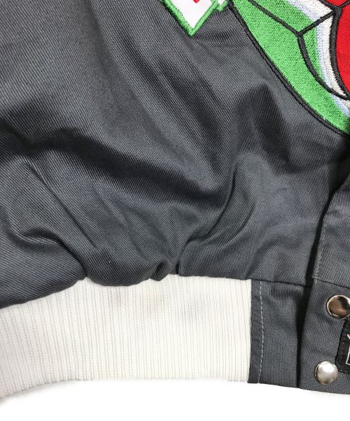 JH Design（ジェイエイチデザイン）JH Design (ジェイエイチデザイン) 【古着】レーシングジャケット　water melon　スイカ グレー サイズ:Lの古着・服飾アイテム