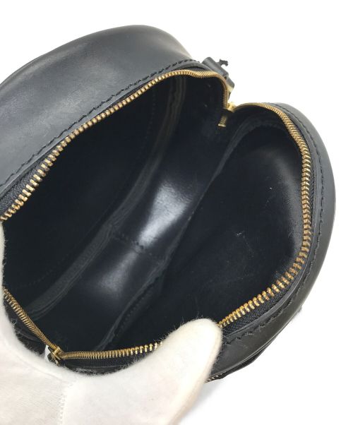 Herz（ヘルツ）Herz (ヘルツ) レザーショルダーバッグ セリニバッグ ラウンドバッグ ブラック サイズ:実寸参照の古着・服飾アイテム