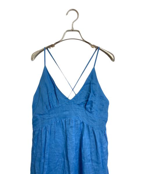 DRESSLAVE（ドレスレイブ）DRESSLAVE (ドレスレイブ) ramie twill color cami dress キャミワンピース　ワンピースドレス ブルー サイズ:Mの古着・服飾アイテム