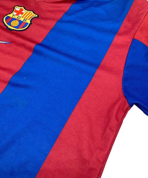 NIKE（ナイキ）NIKE (ナイキ) 【古着】89-99FCバルセロナゲームシャツ　1998年-1999年 レッド×ネイビー サイズ:Lの古着・服飾アイテム