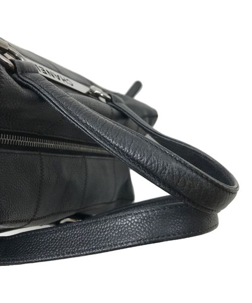 CHANEL（シャネル）CHANEL (シャネル) キャビアスキンチョコバーミニボストンバック ブラック サイズ:実寸参照の古着・服飾アイテム