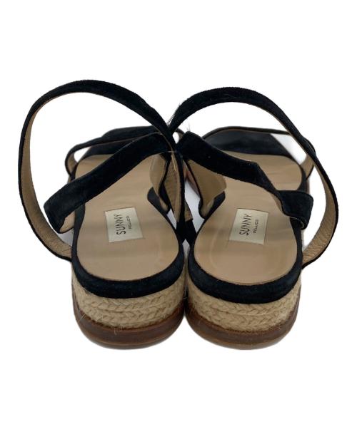 PELLICO SUNNY（ペリーコサニー）PELLICO SUNNY (ペリーコサニー) アンクルストラップスクエアトゥジュートサンダル ブラック サイズ:37の古着・服飾アイテム