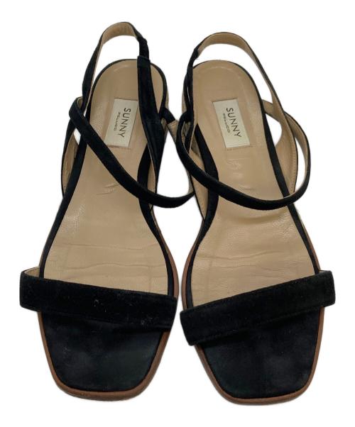 PELLICO SUNNY（ペリーコサニー）PELLICO SUNNY (ペリーコサニー) アンクルストラップスクエアトゥジュートサンダル ブラック サイズ:37の古着・服飾アイテム