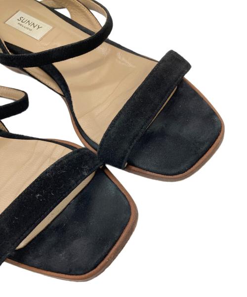 PELLICO SUNNY（ペリーコサニー）PELLICO SUNNY (ペリーコサニー) アンクルストラップスクエアトゥジュートサンダル ブラック サイズ:37の古着・服飾アイテム