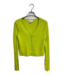 3.1 phillip lim（スリーワンフィリップリム）の古着「ピコットステッチコットンウールカーディガン」｜イエロー