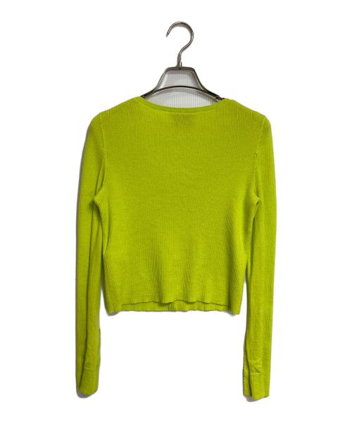 3.1 phillip lim（スリーワンフィリップリム）3.1 phillip lim (スリーワンフィリップリム) ピコットステッチコットンウールカーディガン イエロー サイズ:XSの古着・服飾アイテム