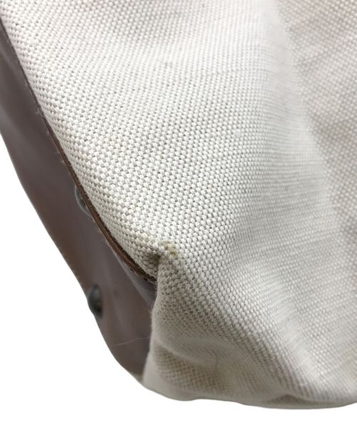 GUCCI（グッチ）GUCCI (グッチ) キャンバス2WAYバッグ　トートバッグ　ショルダーバッグ ベージュ×ブルー×ブラウン サイズ:実寸参照の古着・服飾アイテム