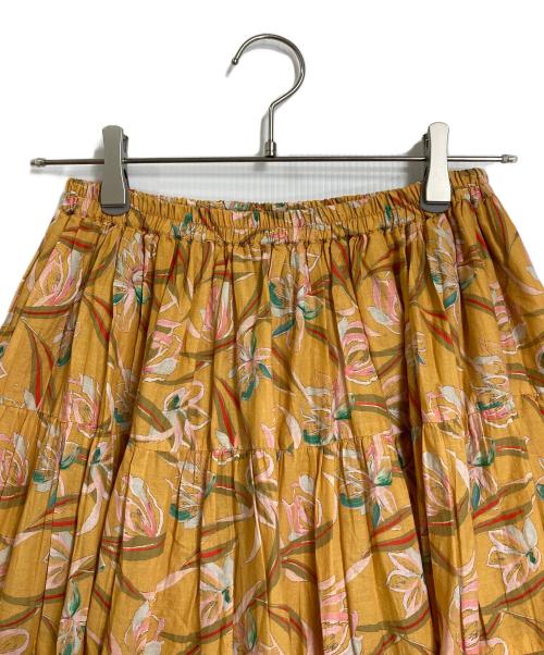 MARIHA（マリハ）MARIHA (マリハ) 草原の虹のスカート　ロングスカート　ボリュームスカート　総柄　インド製 イエロー サイズ:36の古着・服飾アイテム