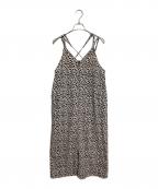 Thousand Mileサウザンドマイル）の古着「FRONT ZIP ONEPIECE」｜ベージュ×ブラック