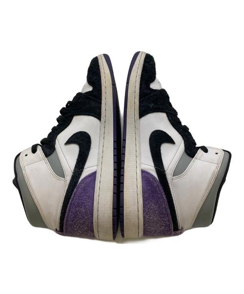NIKE（ナイキ）NIKE (ナイキ) ハイカットスニーカー　エアジョーダン1  AIR JORDAN1 ブラック×パープル サイズ:29cmの古着・服飾アイテム