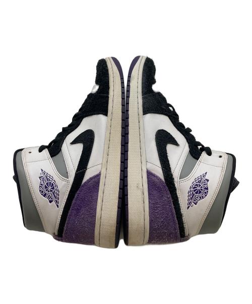 NIKE（ナイキ）NIKE (ナイキ) ハイカットスニーカー　エアジョーダン1  AIR JORDAN1 ブラック×パープル サイズ:29cmの古着・服飾アイテム