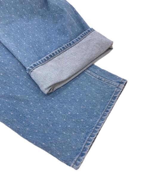 edit.for lulu（エディットフォールル）edit.for LuLu (エディットフォールル) ドットハイウエストデニムパンツ ブルー サイズ:Mの古着・服飾アイテム