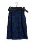 martinique（マルティニーク）の古着「刺繍タックスカート」｜ブルー×ブラック