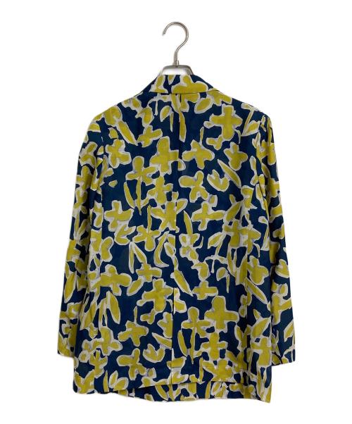 TOMORROW LAND（トゥモローランド）TOMORROW LAND (トゥモローランド) キースフラワープリント ダブルブレストジャケット ネイビー×イエロー サイズ:34の古着・服飾アイテム
