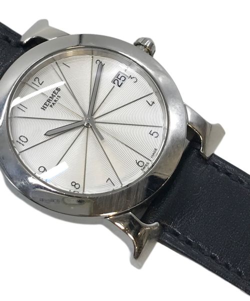 HERMES（エルメス）HERMES (エルメス) Hウォッチ ロンド  D□刻印　腕時計 ホワイト サイズ:実寸参照の古着・服飾アイテム