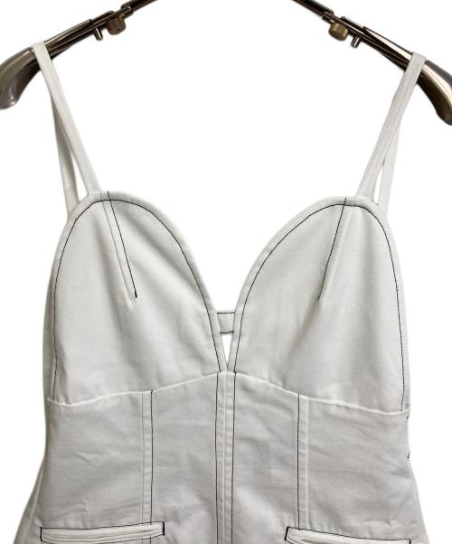 PUBLIC TOKYO（パブリックトウキョウ）PUBLIC TOKYO (パブリックトウキョウ) デニムビスチェキャミソール　ビスチェ　キャミトップス　日本製 ホワイト サイズ:FREEの古着・服飾アイテム