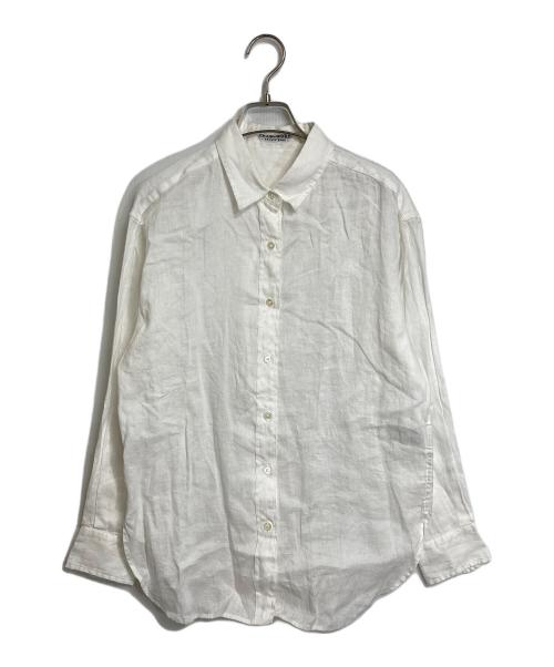 FRAMeWORK（フレームワーク）FRAMeWORK (フレームワーク) フレンチリネンレギュラーカラーシャツ ホワイト サイズ:FREEの古着・服飾アイテム