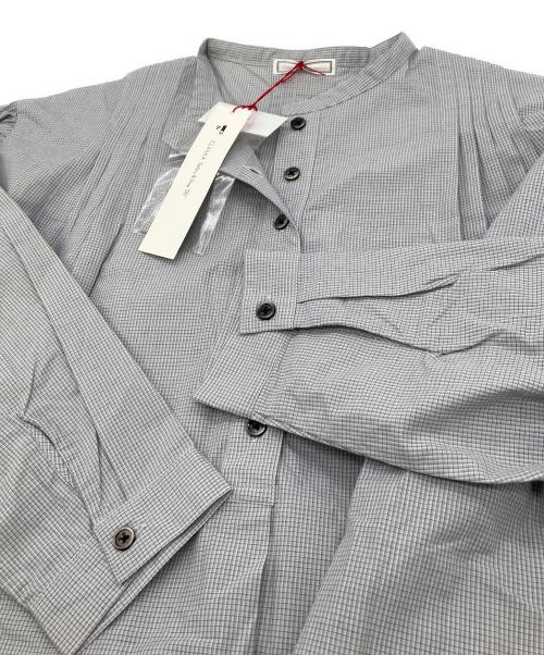 CLASKA（クラスカ）CLASKA (クラスカ) タイプライターチェックのタックシャツ グレー サイズ:38の古着・服飾アイテム