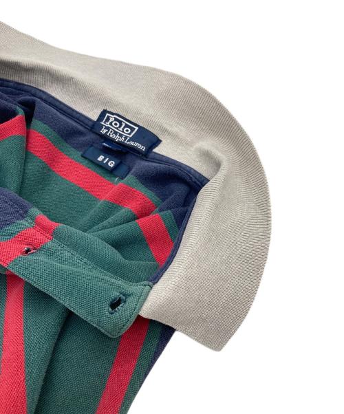 POLO RALPH LAUREN（ポロ・ラルフローレン）POLO RALPH LAUREN (ポロ・ラルフローレン) ポロシャツ　半袖　S/S   ボーダーポロシャツ　USA製　オーバーサイズ マルチカラー サイズ:BIGの古着・服飾アイテム