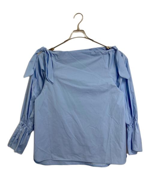 roughlow（ラフロー）roughlow (ラフロー) オフショルブラウス ブルー サイズ:FREEの古着・服飾アイテム