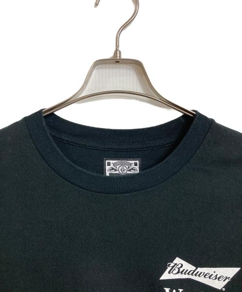 WASTED YOUTH（ウェイステッドユース）wasted youth (ウエステッド ユース) BUDWEISER (バドワイザー) コラボTシャツ　半袖カットソー　Tシャツ　Tee  日本製 ブラック サイズ:XXLの古着・服飾アイテム