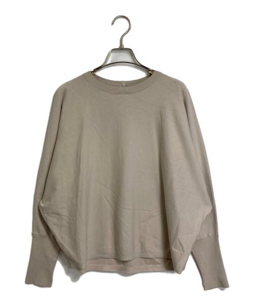 23区（ニジュウサンク）23区 (ニジュウサンク) ヴィスコースストレッチ ドルマン ニット ベージュ サイズ:Mの古着・服飾アイテム