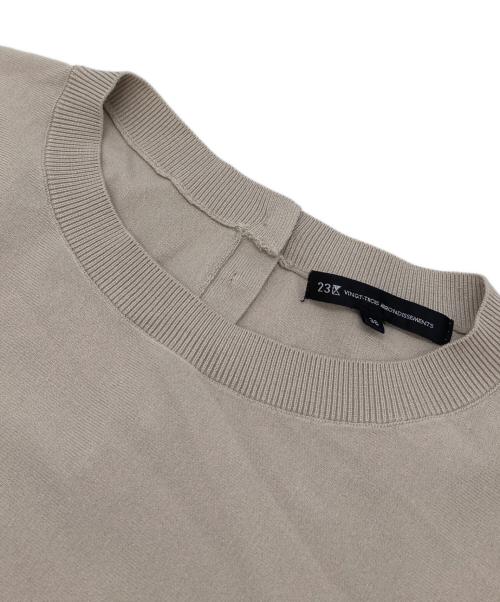 23区（ニジュウサンク）23区 (ニジュウサンク) ヴィスコースストレッチ ドルマン ニット ベージュ サイズ:Mの古着・服飾アイテム