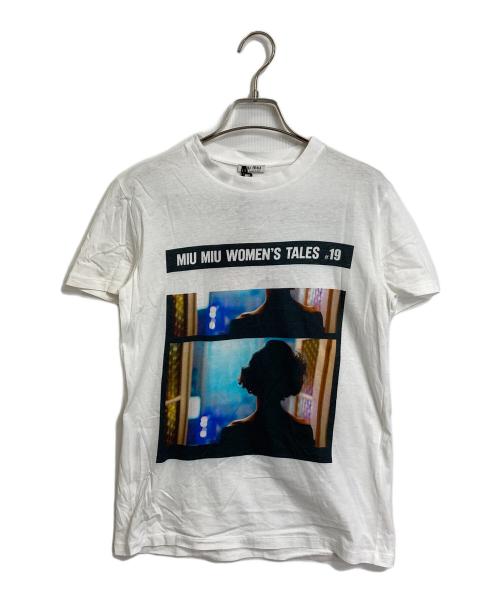 MIU MIU（ミュウミュウ）MIU MIU (ミュウミュウ) WOMEN'S TALES フォトプリントTシャツ ホワイト サイズ:Sの古着・服飾アイテム
