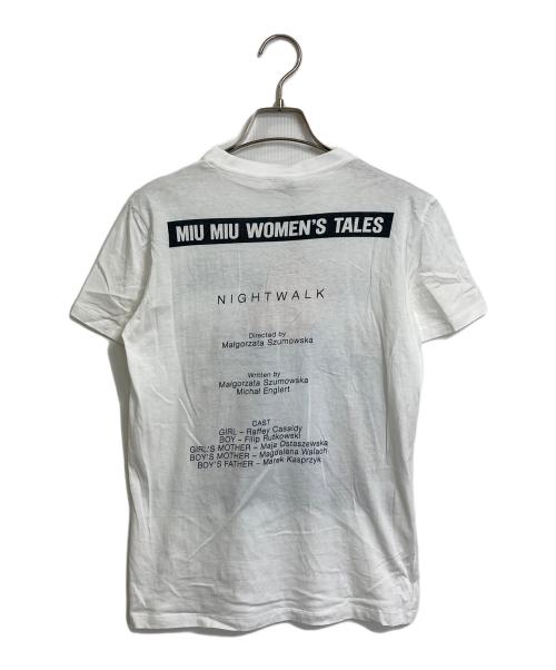 MIU MIU（ミュウミュウ）MIU MIU (ミュウミュウ) WOMEN'S TALES フォトプリントTシャツ ホワイト サイズ:Sの古着・服飾アイテム